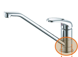 三栄のキッチン水栓タイプ1：台付き1穴